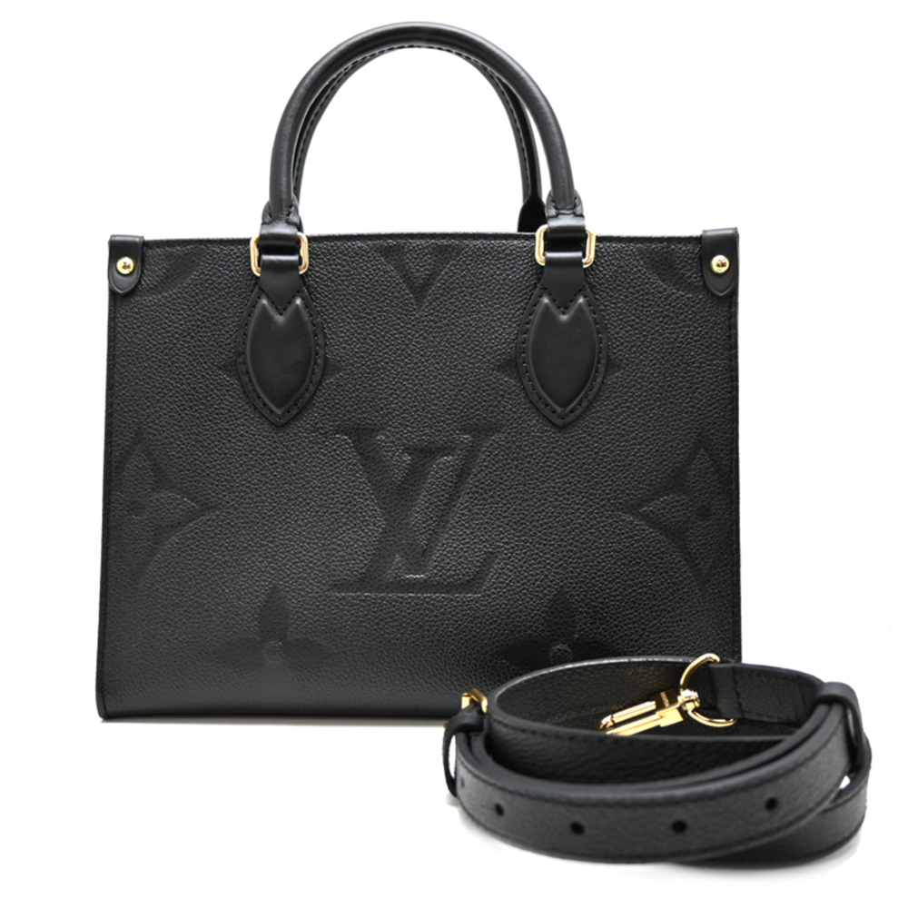 Louis Vuitton OnTheGo PM Women's Handbag M45653 Monogram Empreinte Noir (Black)